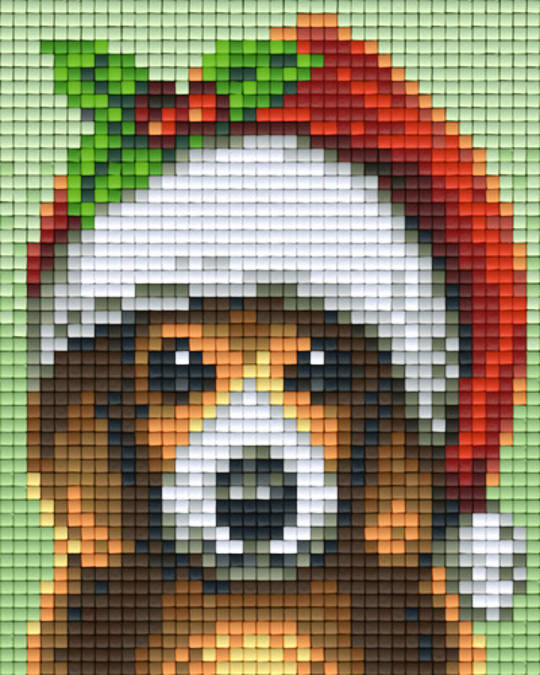 Christmas Dog One [1] Baseplate PixelHobby Mini-mosaic Art Kits